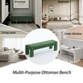 thumbnail image 3 of Velvet End of Bed Bench Upholstered Modern 59" Bedroom Bench for King Bed Bench Tufted Window Bench Comfy Long Ottoman for Living Room/Entry/Indoor, 3 of 7