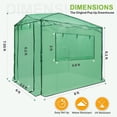 thumbnail image 2 of EAGLE PEAK 8x6 Portable Walk-in Greenhouse Instant Pop-up Indoor Outdoor Plant Gardening Green House Canopy with Dual Roll-up Zipper PE Door & Upgraded Screen Mesh Door, Green, 2 of 7