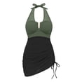 thumbnail image 4 of Solid Mesh Inset Swimsuit With Neck Tie And Detail For Bikini Tee Shirt Neon Football Shorts Shaver For Swimsuit And Kids Boxing Shorts Knee Shorts Under Football Shirt Padded Bikini Men's Cargo, 4 of 4