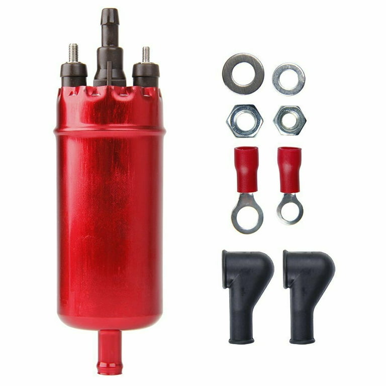 Pindex Universal External In Line Fuel Pump,116 PSI High Pressure 12V  Electric Pump Injection Systems Compatible with 0580464070 0580453911  0580463017