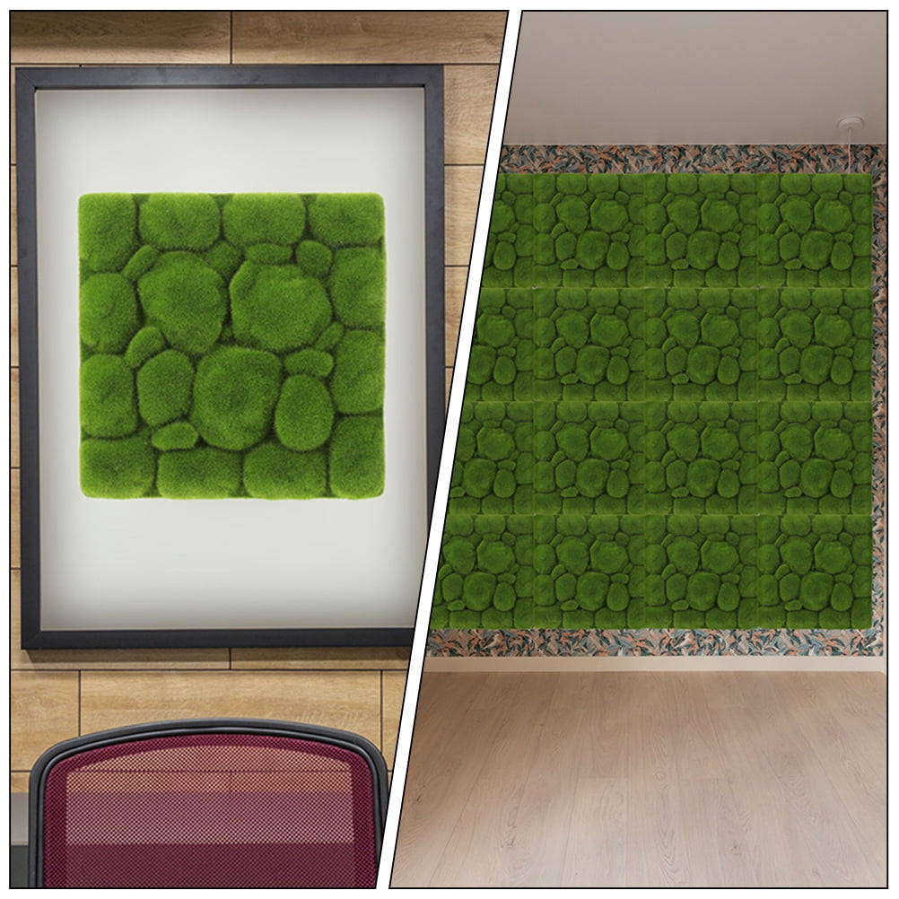 LEXSOMEO 2pcs Simulation Moss Foams Board Green Plants Wall Decoration DIY Wall Background