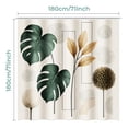 thumbnail image 6 of BSHAPPLUS® Modern Boho Shower Curtain, 72" x 72" Neutral Abstract Botanical Monstera Leaf Shower Curtain, Waterproof Fabric with 12 Hooks, Minimalist Geometric Plant Bathroom Decor, 6 of 8