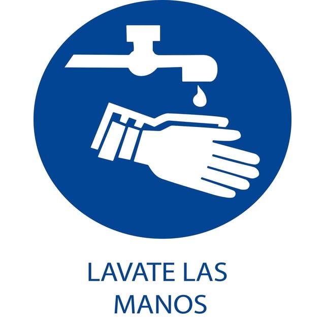 SEÑALAMIENTO DE 25x35 OBLIGATORIO LAVATE LAS MANOS ANTROLITE CHSEÑAL-LAVATE