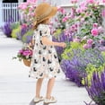 thumbnail image 5 of FORMRS Girls Short Sleeve Dress Summer Casual Round Neck A-line Beach Sundress, Sizes 2T-8T, Gray Cartoon Pattern, 5 of 8