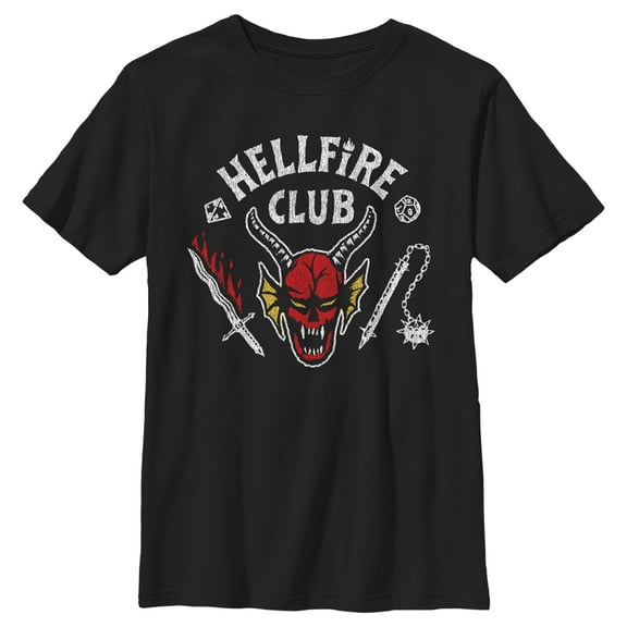 Netflix Boys' Stranger Things Hellfire Club Costume Graphic T-Shirt