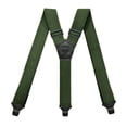 thumbnail image 2 of SGFCWSX Men's Y-Back Suspenders, Adjustable 4-Clip Elastic Casual Formal Army Green, 2 of 3