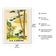thumbnail image 2 of Corsica (La Corse) - France - Paris-Lyon-Mediterrannee (PLM) French Railroad - Vintage Railroad Travel Poster by Lucien Peri c.1932 - Fine Art Matte Paper Print (Unframed) 16x20in, 2 of 4