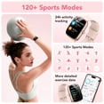 thumbnail image 5 of Smart Watch for Men Women, 1.85" Smartwatch with Bluetooth Call, Fitness Tracker, 100+ Sports Modes, IP68 Waterproof Smart Watch Compatible with Android iOS, for Gift Pink, 5 of 7