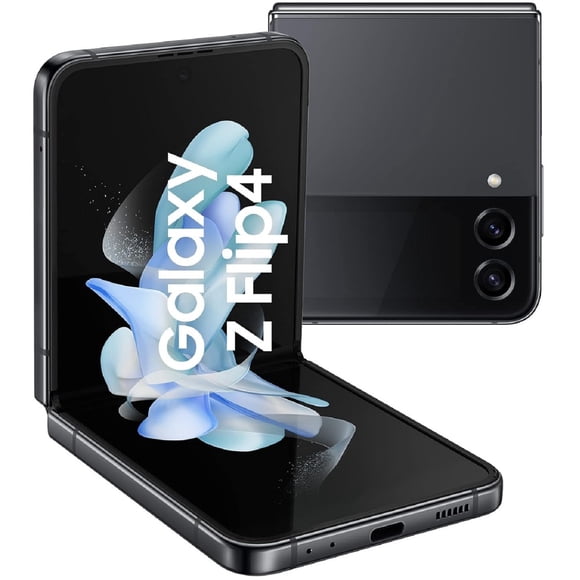 Refurbished Samsung Galaxy Z Flip4 5G - 256GB – Graphite – 12MP Dual Rear & 10MP Front Camera - Fully Unlocked Smartphone - Excellent Condition