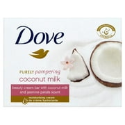 Dove Purely Pampering Coconut Milk, with Jasmine Petals Scent Beauty Bar Soap 3.5 Oz / 100 Gr (Pack of 12 Bars)