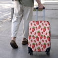 thumbnail image 3 of Strawberry Plants Fruit Flower Pink Pattern Luggage Cover Fashion Suitcase Cover Baggage Covers Fit 25-28 Inch Luggage (Go Travel), 3 of 5