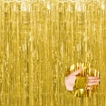 thumbnail image 5 of Gold Fringe Curtain Foil Backdrop Curtain 1PCS 3.3x9.8Ft Party Streamers Metallic Tinsel for Birthday Wedding Engagement Baby Shower Bachelorette Christmas Holiday Celebration Party Decorations, 5 of 8