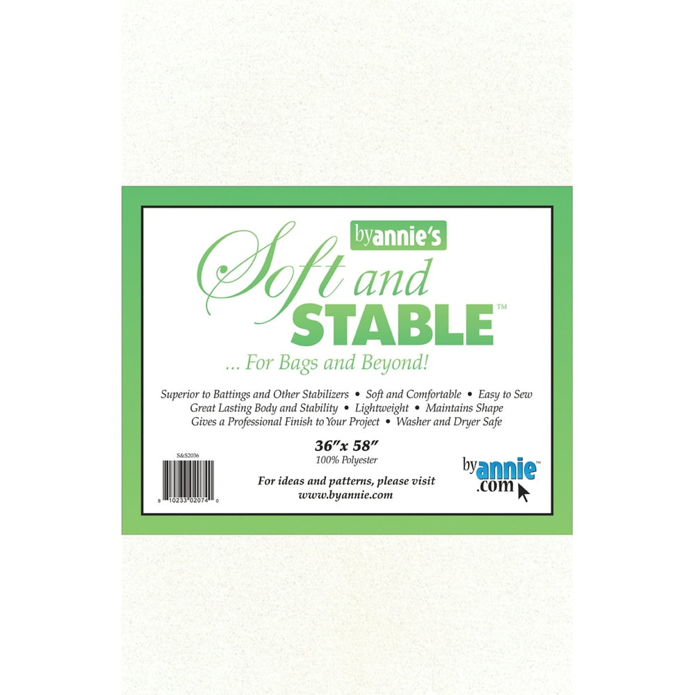 ByAnnie's Soft and Stable Fabric, 36 by 58Inch, White