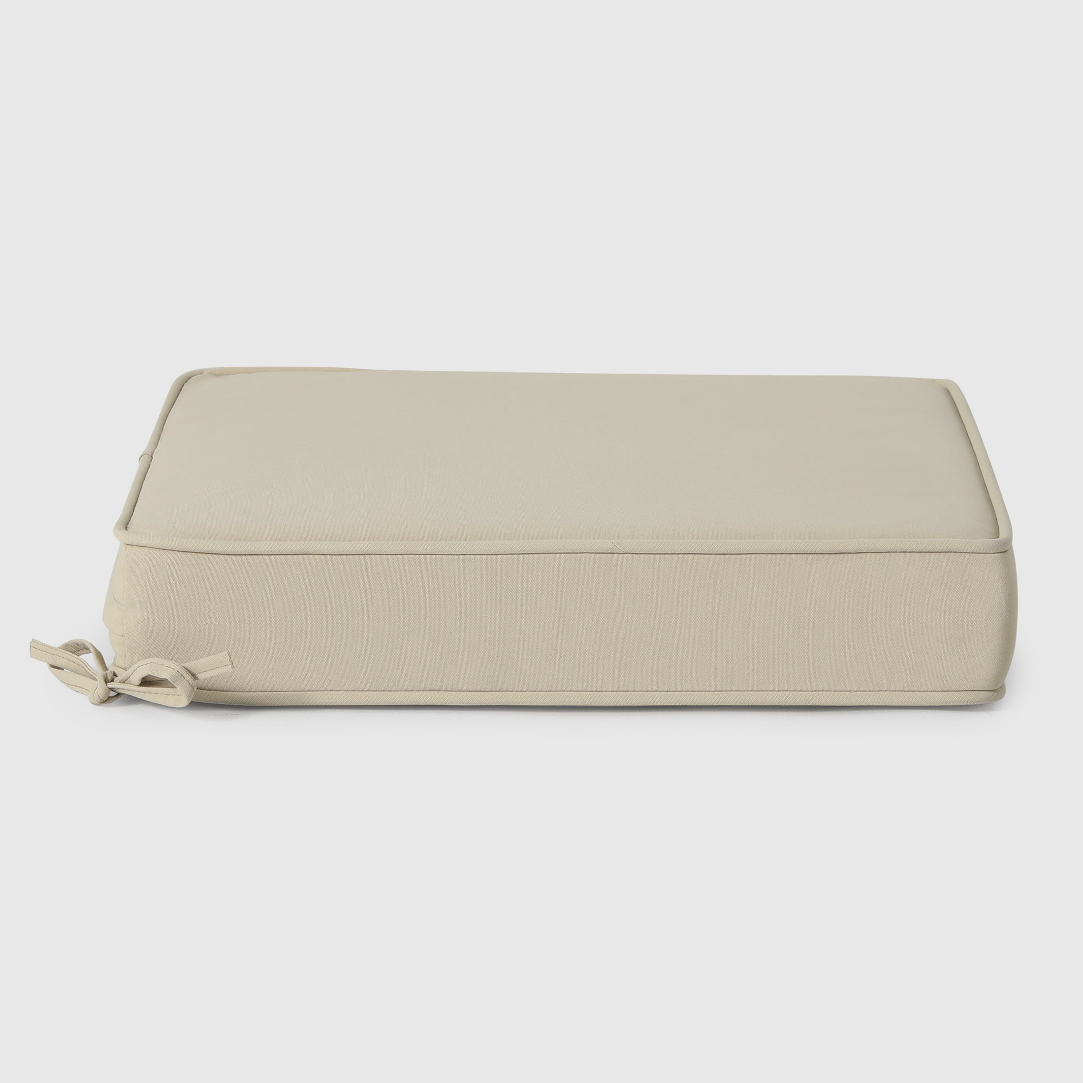 WestinTrends Solace Outdoor Patio Furniture Seat Chair Square Cushions with Piping. Set of 2, 20" x 19", Beige