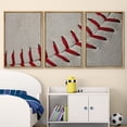 thumbnail image 2 of wall26 - Close Up of Baseball Seams - Framed Canvas Art Wall Art - 24"x36"x3 NATURAL, 2 of 5