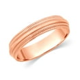 thumbnail image 2 of CARATS FOR YOU Milgrain Comfort Fit 5mm Band is Available in 14K Rose Gold For Her & Him, 5mm Band Size-11.5, 2 of 6