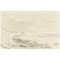 thumbnail image 2 of British 19th Century 18x13 Gold Ornate Wood Frame and Double Matted Museum Art Print Titled - Sea Coast Scene (19th Century), 2 of 4