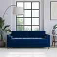thumbnail image 2 of LifeStyle Solutions Jareth Sofa in Navy Blue Fabric Upholstery, 2 of 7