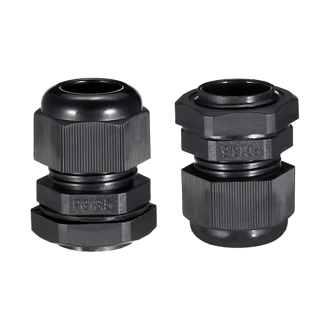 22Pcs PG13.5 Cable Gland Waterproof Plastic Wire Glands Black for 6