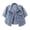 Blue, variant on Jane Wardrobe Short Sleeve Denim Jacket for Women, Cropped Button Front Shrug, Casual Lightweight Layering Outerwear, 1 Piece, S-3XL, Plus Size Friendly