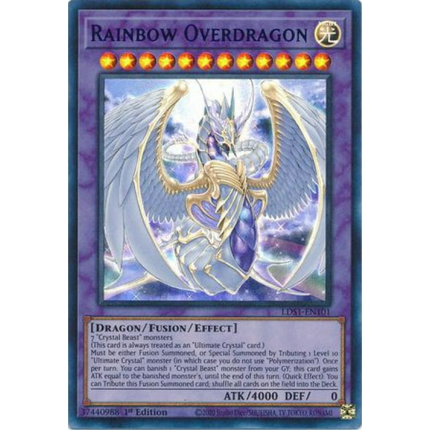 Yugioh Legendary Duelists Season 1 Rainbow Overdragon Lds1 En101 Green Variant Walmart Com