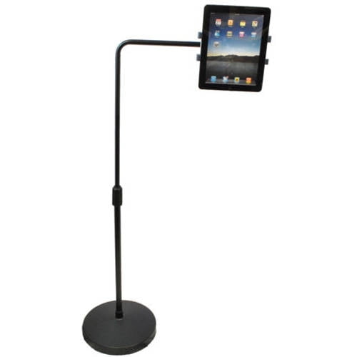 Universal Tablet Holder, Floor Stand on Weighted Round Base