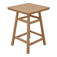 thumbnail image 2 of Costaelm Paradise 30" Square Outdoor Patio Counter High Bistro Bar Table With Umbrella Hole, Teak, 2 of 9