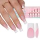 thumbnail image 1 of Gel Nail Tips Misssix French Long Square Pink 240 unidades, 1 of 6