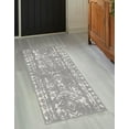 thumbnail image 3 of Unique Loom Lennon Collection Area Rug - Zal (3' 3" x 14' 1" Runner Gray and Ivory), 3 of 11