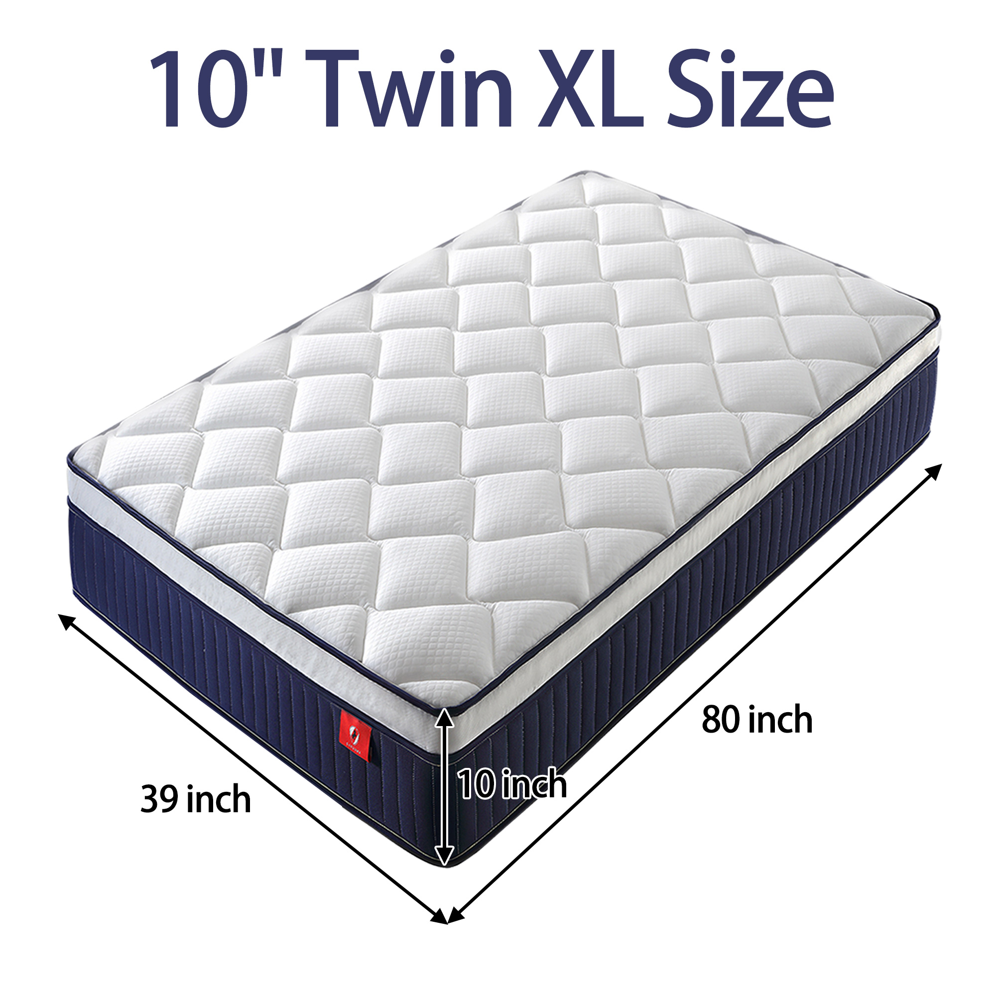 10" Hybrid Mattress in a Box with Gel Memory Foam, Medium Firm,Adult,Twin XL