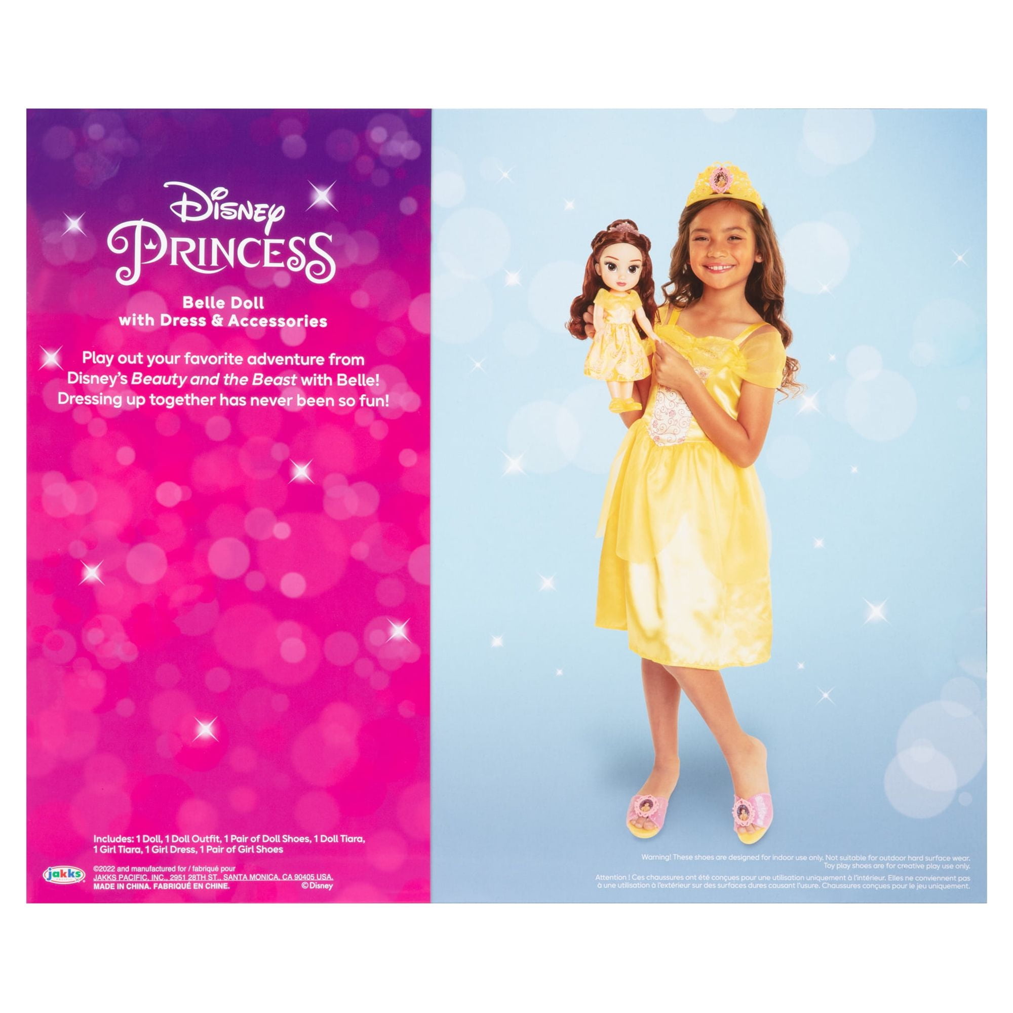 Disney Princess Belle Toddler Doll with Child Sized Dress and Accessories