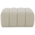 thumbnail image 4 of SAFAVIEH Couture Calyna Modern Boucle Tufted Ottoman, Light Grey, 4 of 8