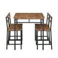 Euroco 5Piece Counter Height Dining Set, Vintage Oak