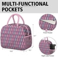thumbnail image 6 of Lunch Bag Lunch Box for Women Reusable Insulated Lunch Bags,Water-Resistant Pineapple Neon Light Purple Background Cooler Lunch Tote Bag, Large Capacity for Work Travel Picnic, 6 of 6