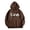 Brown——Ideal for Halloween, variant on Oiangi Fall Hoodie for Women Love Graphic Long Sleeve Drawstring Sweatshirt Fall Winter Cozy Pullover Hooded with Pockets White 2XL