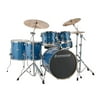 Ludwig Evolution 6-Piece Drum Kit with Zildjian Cymbals (Blue Sparkle)