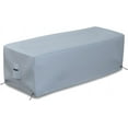thumbnail image 1 of Housse pour Foyer Rectangulaire Extérieur Covers&All, Rectangulaire, Robuste, 18 Oz, Imperméable, Résistante aux UV et aux Intempéries, pour Patio, Pelouse, Jardin Extérieur, Bouches d'Aération et Cordons de Serrage (48 Pouces L x 20 Pouces P x 18 Pouces H, Gris), 1 of 7