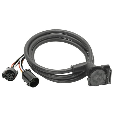 Bargman 51-97-410 7-Way 90Â° Fifth Wheel Adapter Harness w/ 9' Cable - Dodge, Ford, GM,