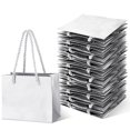 thumbnail image 1 of Bolsas de regalo Fainne Silver Mini, 24 unidades con asa de papel de 10 x 12 x 6 cm, 1 of 7