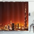thumbnail image 1 of Ambesonne Cityscape Shower Curtain, East Dubai Landscape, 69"Wx75"L, Multicolor, 1 of 3