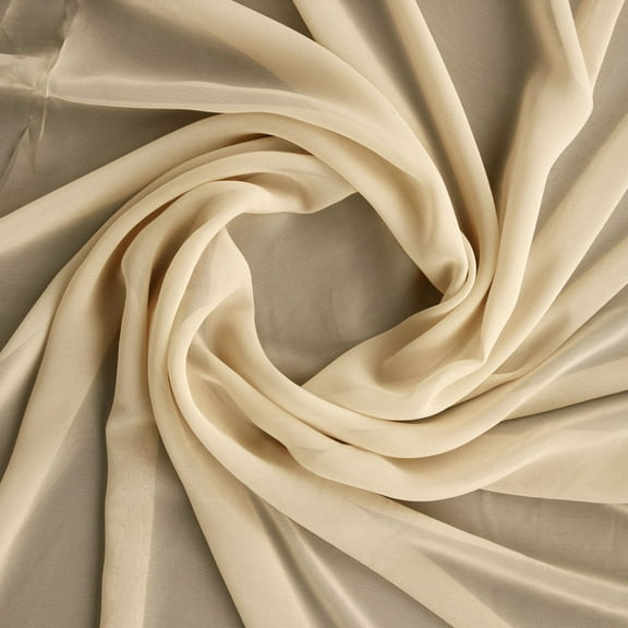 Zelouf Hi-Multi Chiffon , Sewing, DIY, Crafts Fabric by the Yard, 222 Bisque, 1 Yard