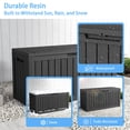 thumbnail image 2 of fazzn 80 Gallon Resin Deck Box Waterproof Outdoor Storage Box for Patio Furniture Pool Accessories Indoor Storage for Cushion Garden Tools (Black), 2 of 7