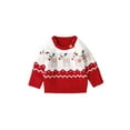 thumbnail image 2 of Christmas Newborn Infant Baby Boy Girl Knitted Sweaters 3M 6M 12M 18M Autumn Winter Warm Long Sleeve Deer Top Xmas Baby Clothing, 2 of 5