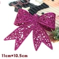 thumbnail image 5 of Adornos navideños 11CM Lazo de color dorado en polvo Corona de árbol de Navidad Colgante pequeño de ratán Accesorios para ventanas de hoteles y centros comerciales, 5 of 5