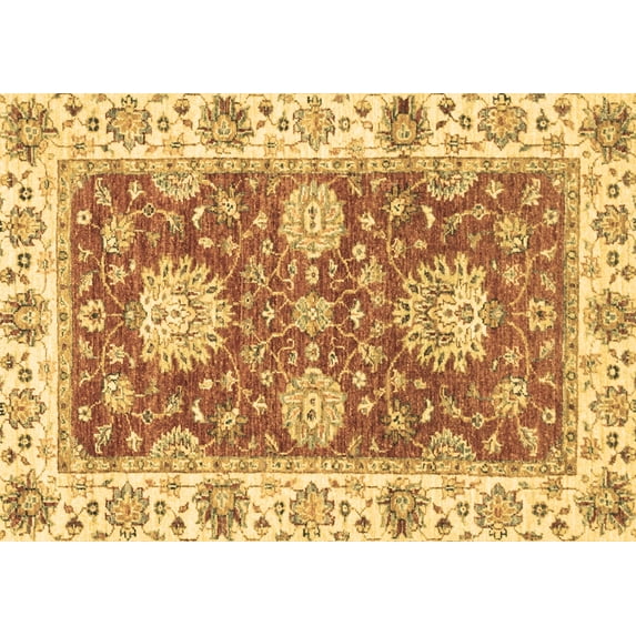 Ahgly Company Indoor Rectangle Oriental Brown Traditional Area Rugs, 7' x 10'