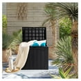 thumbnail image 4 of SONGMY 31 Gallon Resin Deck Box Waterproof Indoor Outdoor Storage Boxes for Patio Furniture Cushions and Garden Tools (Black), 4 of 8