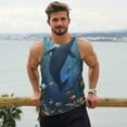 thumbnail image 6 of Picia Underwater Dolphin Printed Men’s Performance Tank, Men's Workout Tank Top Moisture-Wicking Tank Top Muscle tee, Breathable Workout Shirt-3X-Large, 6 of 7