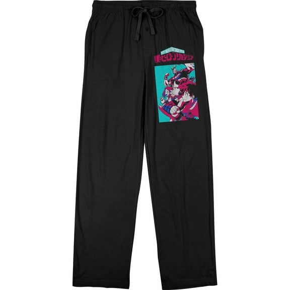 My Hero Academia Men's Black Sleep Pants-Small