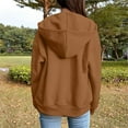 thumbnail image 4 of yardsong Womens Zip Up Hoodies 2025 Oversized Hoodie for Women Trendy Workout Hooded Sweatshirts Fall Winter Zipper Y2k Track Jacket Coat Brown,M, 4 of 8