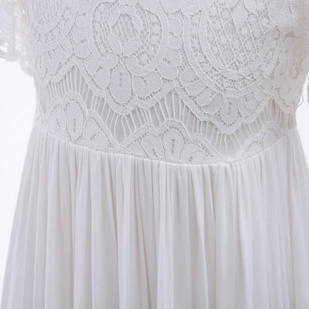 

kpoplk Cute Dresses For Teen Girls Toddler Girls Flying Sleeve Lace Princess Dress Children s Piano Performance Toddler Dress(White)